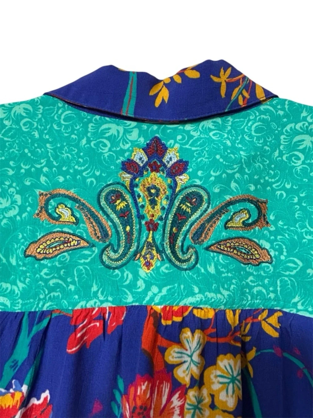 Soft Surroundings Hermosa Patchwork Embroidered top - Picture 7 of 15
